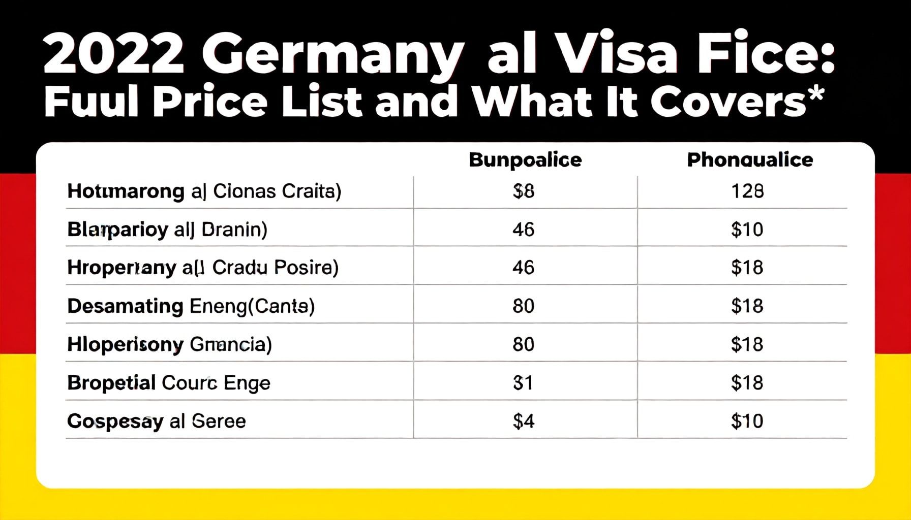 2022 Almanya Vize Ücretleri: Tam Fiyat Listesi ve Ne İçin Geçerli*