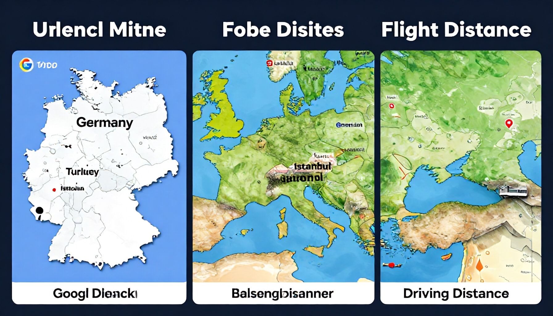 3 farklı yolla Almanya ile Türkiye arasındaki mesafeyi öğrenin*