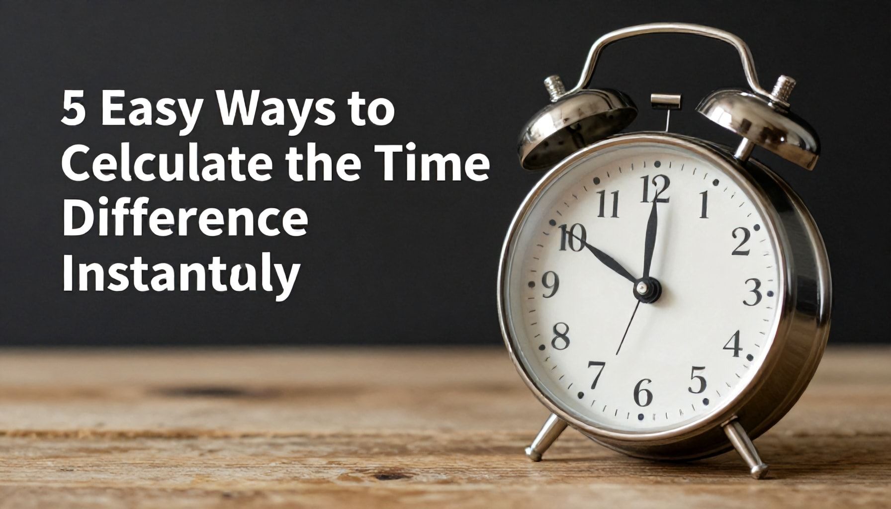 5 Easy Ways to Calculate the Time Difference Instantly*