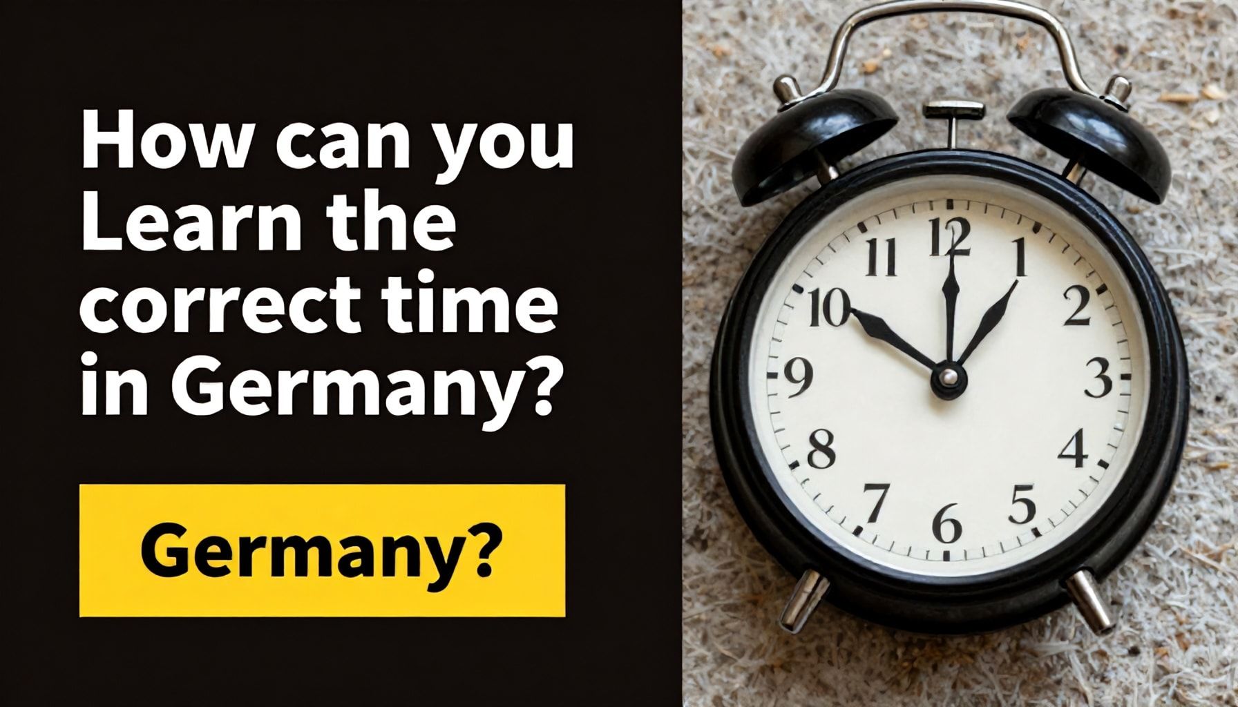 Almanya Saatini Doğru Nasıl Öğrenirsiniz?"*