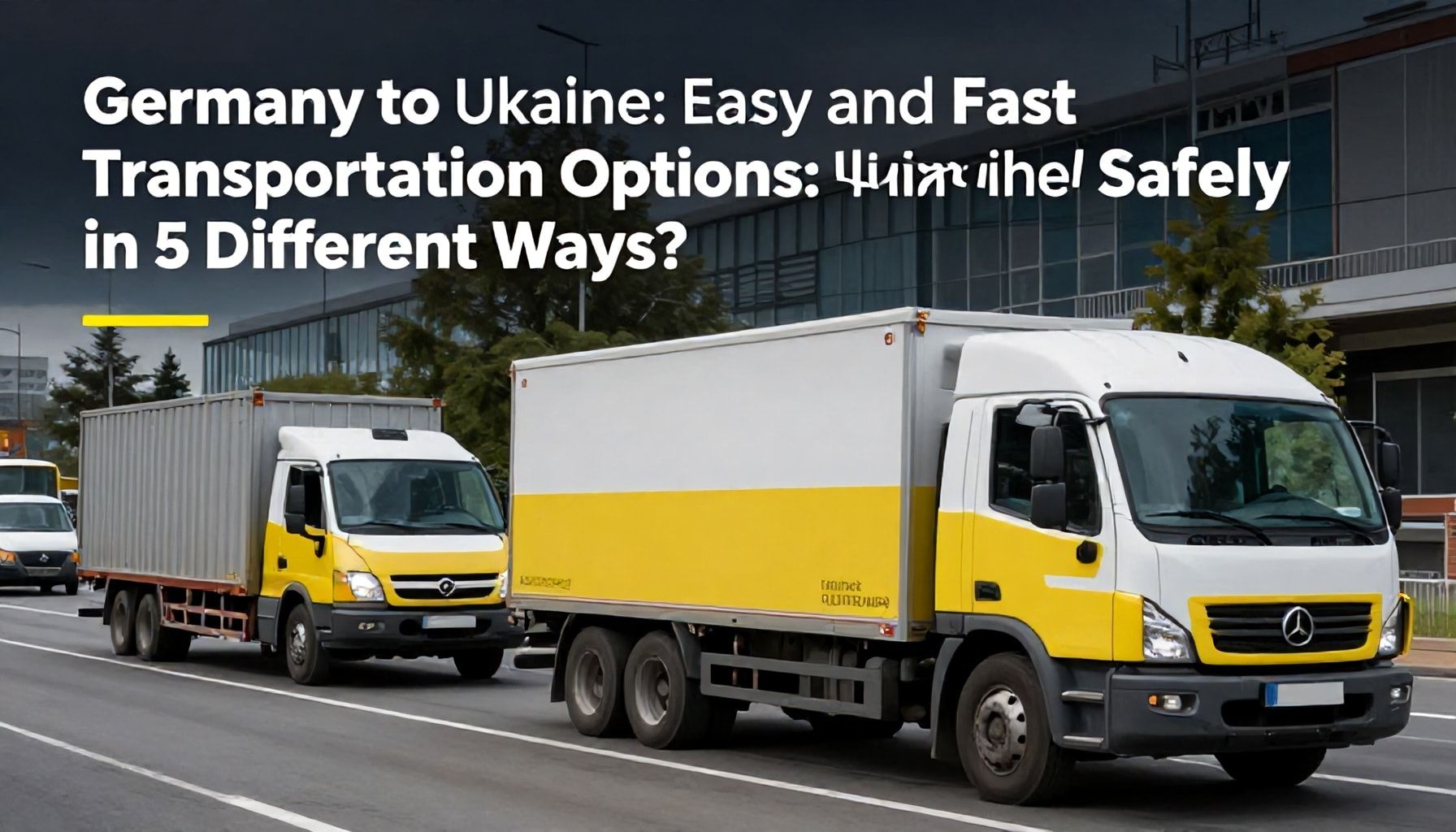Almanya'dan Ukrayna'ya Kolay ve Hızlı Taşıma Seçenekleri: 5 Farklı Yöntemle Hızlı ve Güvenli Taşıma Nasıl Yapılır?*