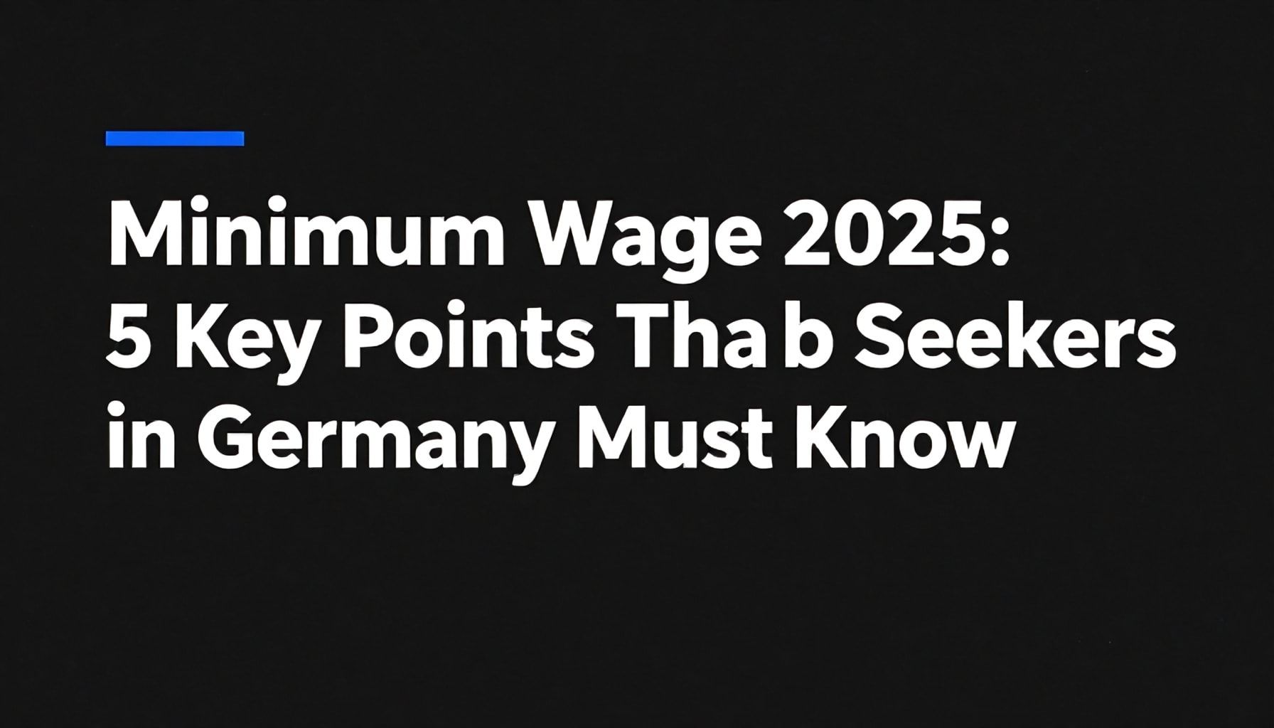 Asgari Ücret 2025: Almanya'da İş Bulanların Mutlaka Bilmesi Gereken 5 Ana Nokta*