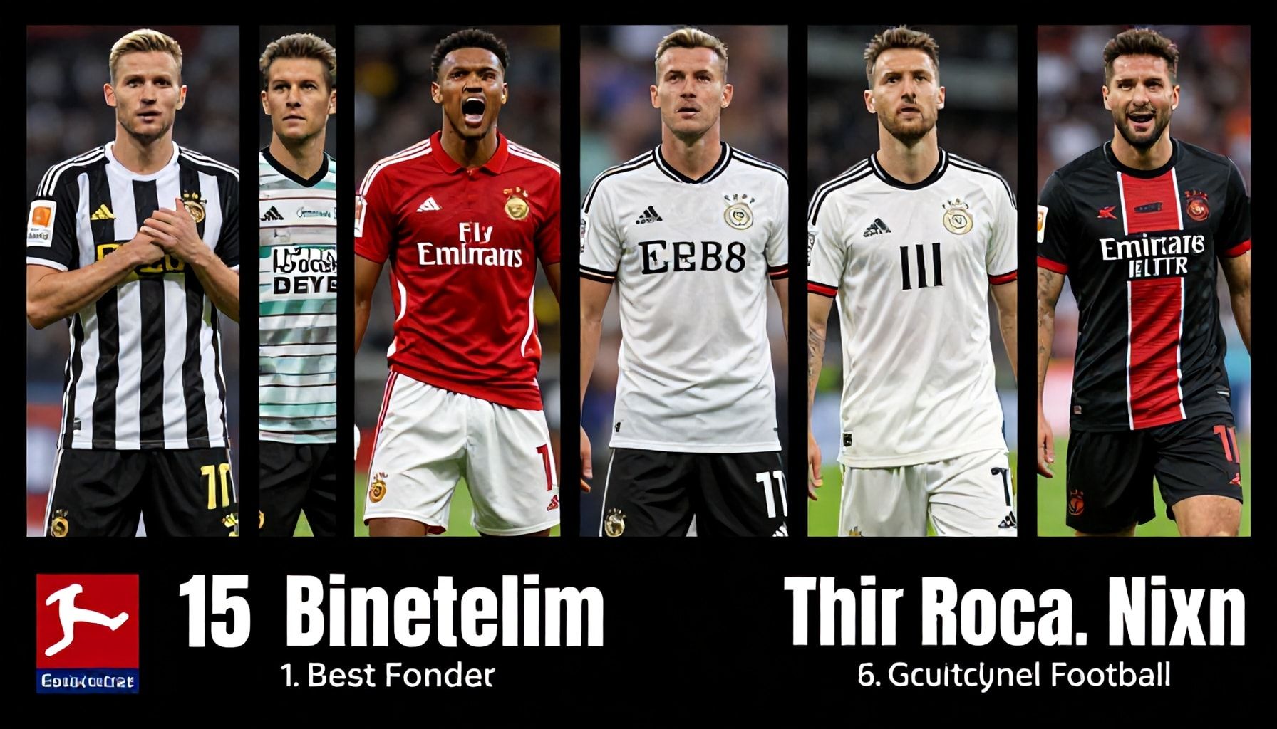 Bundesliga'dan Almanya Futbolunun En İyi Anları için 5 farklı başlık formatı: