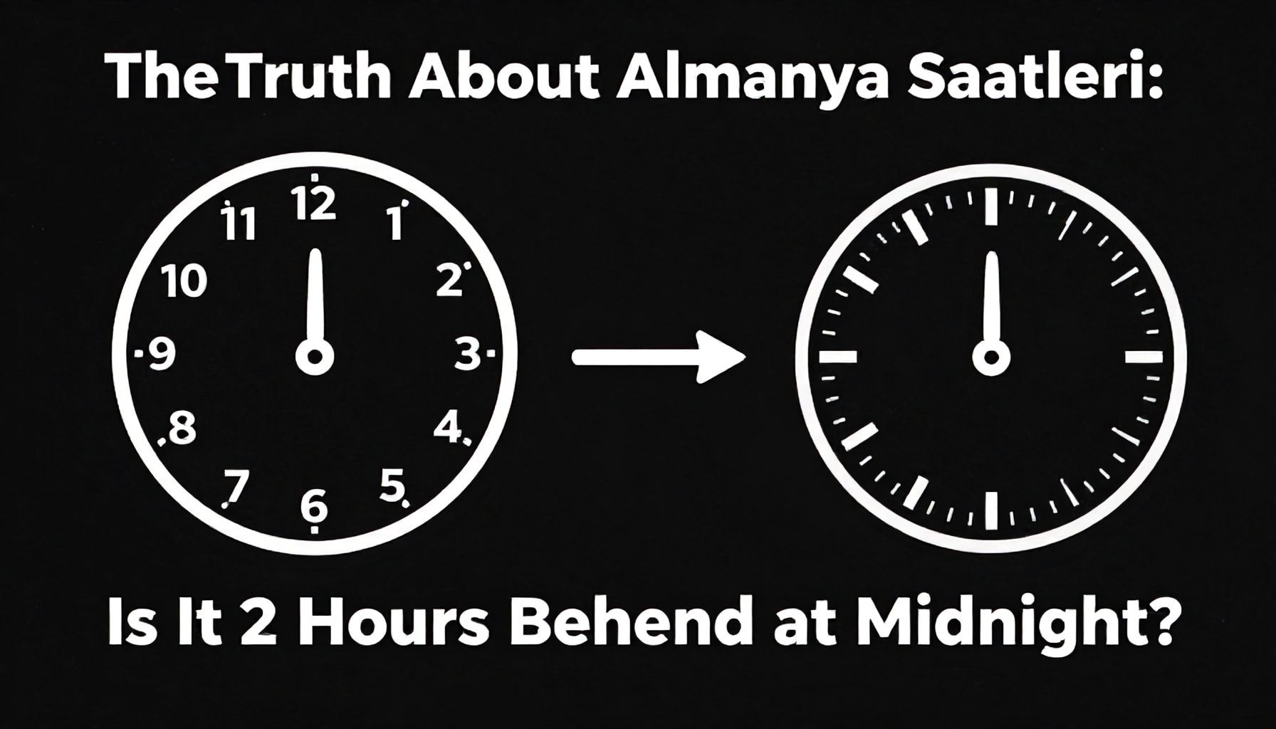 The Truth About Almanya Saatleri: Gece Yarısı 2 Saat Geri? Aydınlatma*
