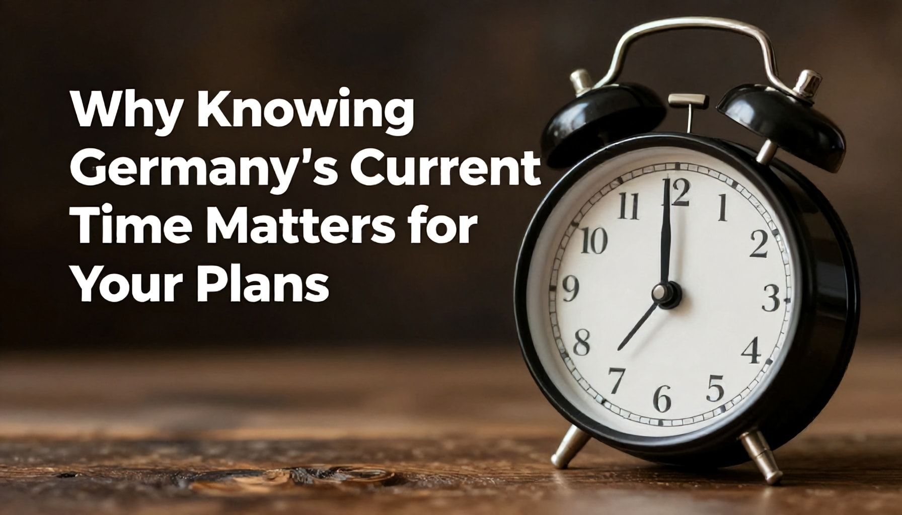 Why Knowing Germany’s Current Time Matters for Your Plans*
