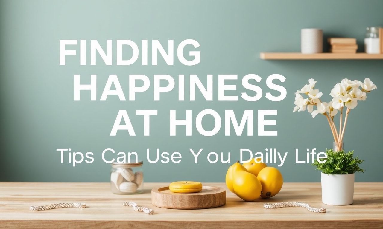 Evde Mutluluk Bulmak: Günlük Hayatta Kullanabileceğiniz İpuçları Finding Happiness at Home: Tips You Can Use in Daily Life