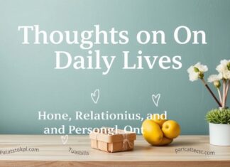 Günlük Yaşamıza Dair Düşünceler: Ev, İlişkiler ve Kişisel Gelişim Thoughts on Our Daily Lives: Home, Relationships, and Personal Growth