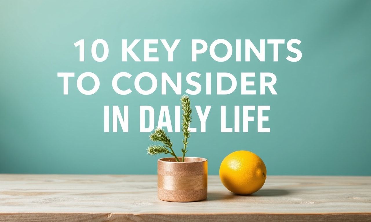 Günlük Yaşamda Dikkate Alınması Gereken 10 Anahtar Nokta 10 Key Points to Consider in Daily Life