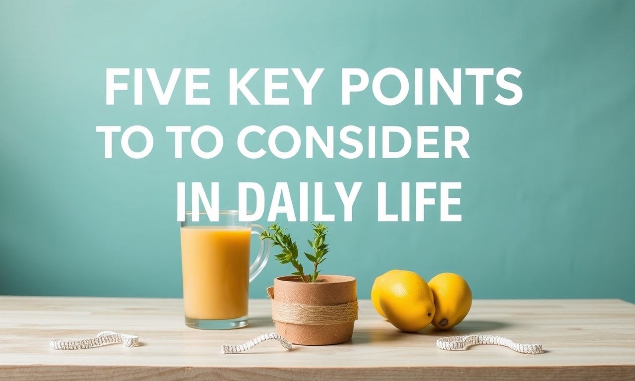 Günlük Yaşamda Dikkate Alınması Gereken 5 Anahtar Nokta Five Key Points to Consider in Daily Life