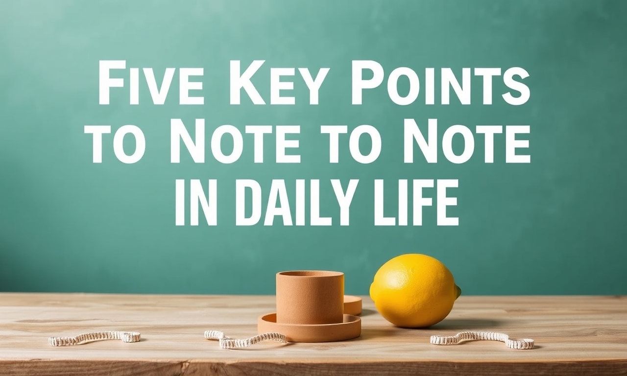 Günlük Yaşamda Dikkate Almanız Gereken 5 Anahtar Nokta Five Key Points to Note in Daily Life