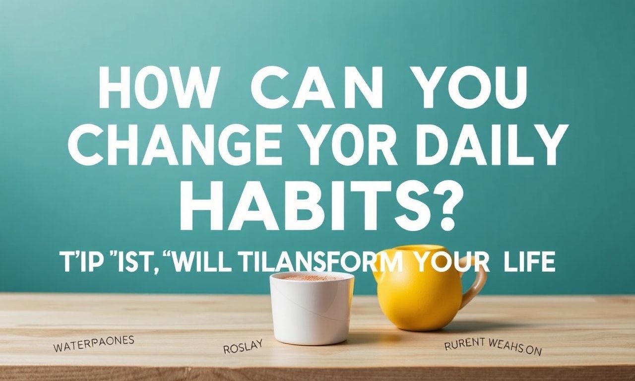 Günlük Alışkanlıklarınızı Nasıl Değiştirebilirsiniz? Hayatınızı Dönüştürecek İpuçları How Can You Change Your Daily Habits? Tips That Will Transform Your Life
