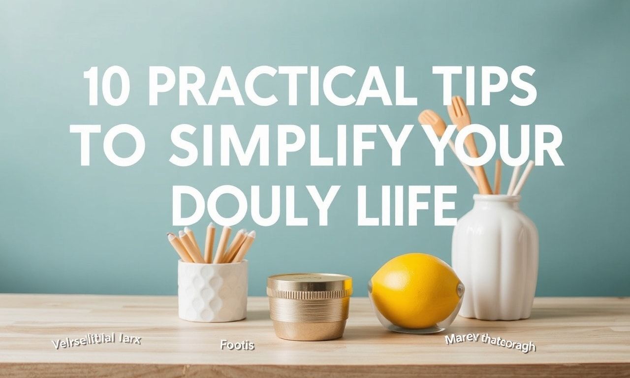 Günlük Yaşamınızı Kolaylaştıran 10 Pratik İpuçları 10 Practical Tips to Simplify Your Daily Life